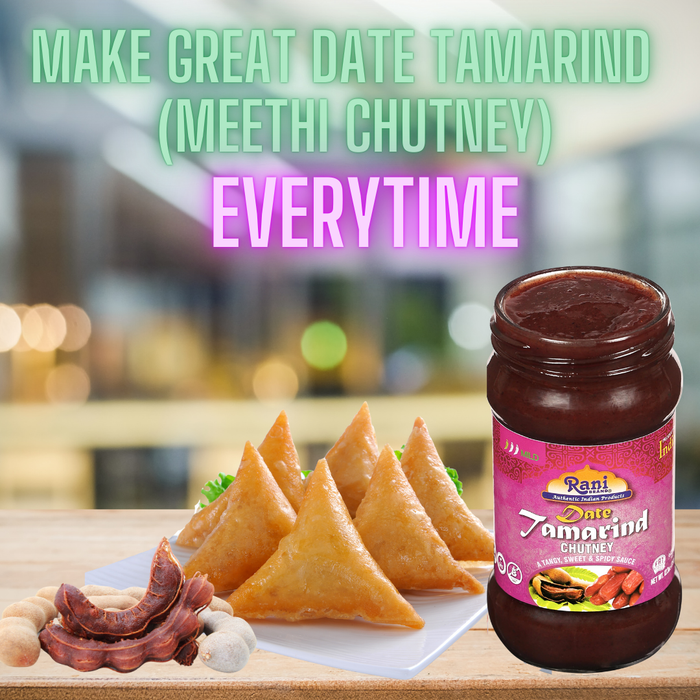 Rani Dates & Tamarind (Imli) Chutney 11.5oz (325g) Glass Jar, Ready to eat, Vegan, Pack of 5+1 FREE ~ Gluten Free | NON-GMO | Kosher | Indian Origin