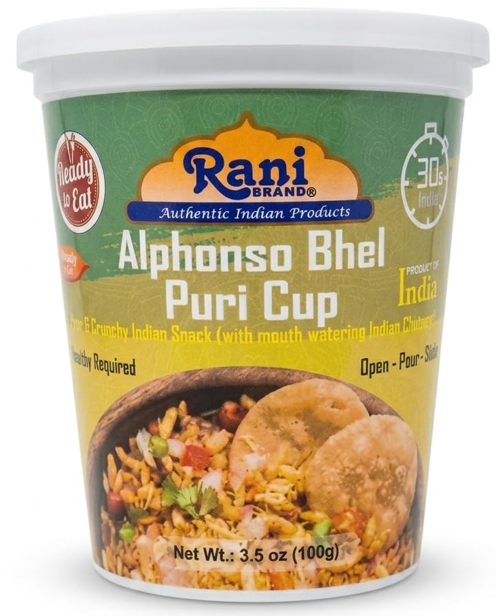 Alphonso Mango Bhel Puri Cup - 3.5oz (100g), Pack of 2 - Rani Brand Authentic Indian Products