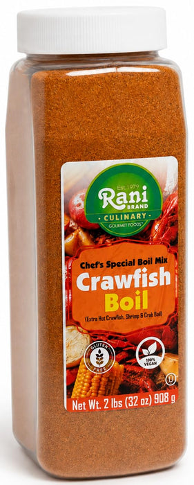 Rani Crawfish Boil (Extra Hot Crawfish, Shrimp & Crab Boil) 32oz (2lbs) 908g PET Jar ~ Gluten Free | NON-GMO | Kosher | Vegan | Product of USA