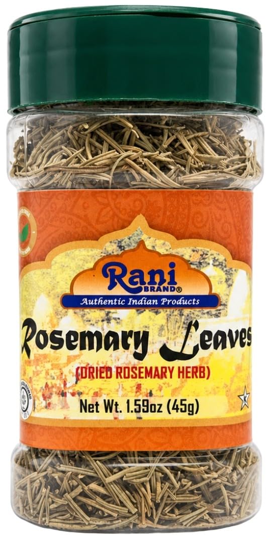 Rani Dried Rosemary Leaves 1.5oz (45g) PET Jar ~ All Natural | Gluten Friendly | NON-GMO | Kosher | Vegan | Indian Origin