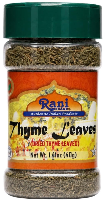 Rani Dried Thyme Leaves 1.94oz (55g) PET Jar ~ All Natural | Gluten Friendly | NON-GMO | Kosher | Vegan | Indian Origin