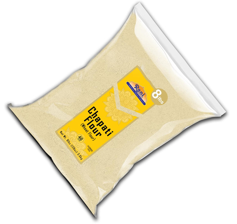 Rani Chapati Flour (100% Pure Whole Wheat Atta), For Making Roti & Indian Breads 128oz (8lbs) 3.63kg Bulk ~ All Natural | Vegan | No Salt or Colors | NON-GMO | Kosher | Indian Origin