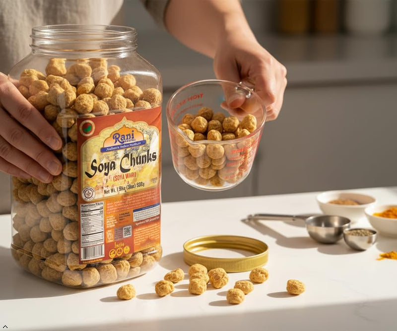 Rani Soya Chunks Nuggets (High Protien) Vadi, 31oz (1.9lbs) 900g ~ All Natural, Salt-Free | Vegan | No Colors | Gluten Friendly | NON-GMO | Kosher | Indian Origin | Meat Alternate Substitute