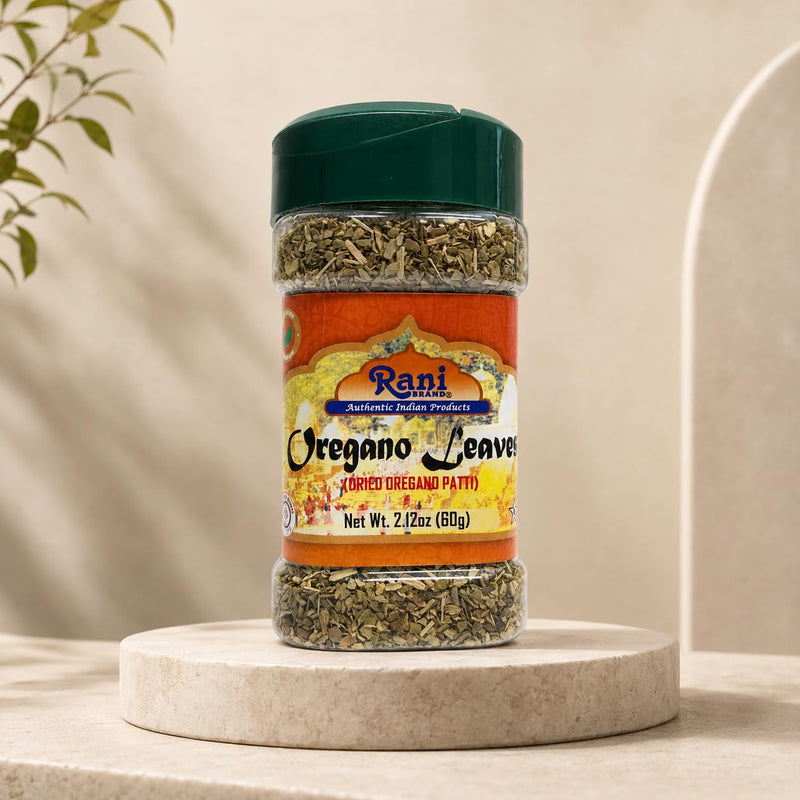 Rani Oregano Leaves (Dried Oregano Patti) 2.47oz (70g) PET Jar ~ All Natural | Gluten Friendly | NON-GMO | Kosher | Vegan | Indian Origin