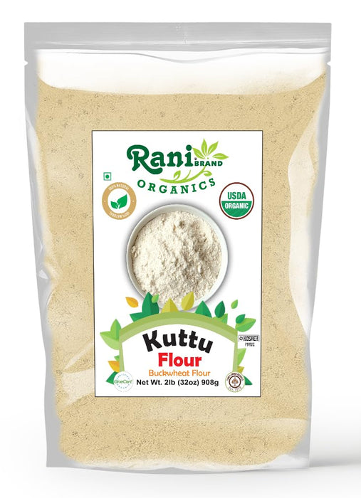 Rani Organic Kuttu (Buckwheat) Flour 32oz (2lbs) 908g Bulk ~ All Natural | Gluten Friendly | NON-GMO | Kosher | Vegan | Indian Origin | USDA Organic Certified