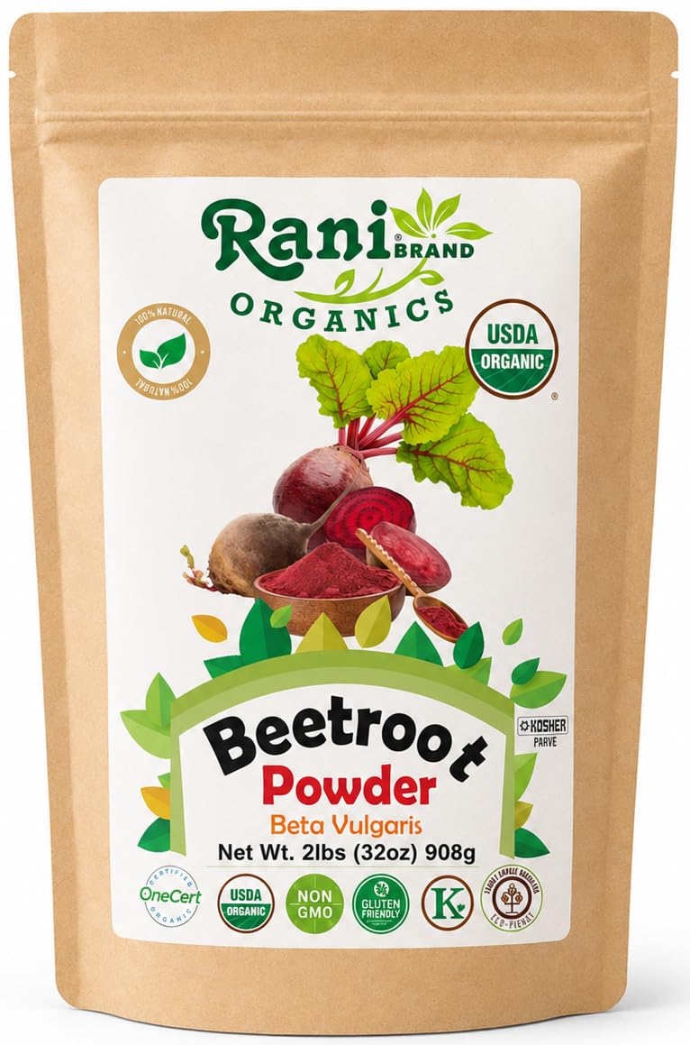 Rani Organic Beetroot Powder (Beta Vulgaris) 32oz (2lbs) 908g ~ All Natural | Vegan | Gluten Friendly | Non-GMO | Indian Origin | USDA Certified Organic