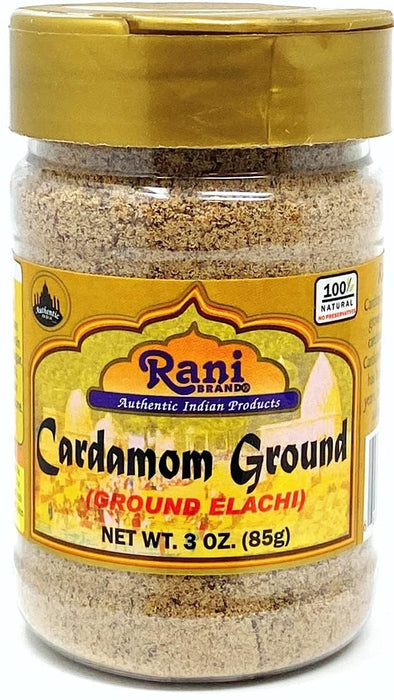 Rani Cardamom (Elachi) Ground, Powder Indian Spice 3oz (85g) PET Jar, Pack of 12 ~ All Natural | No Color Added | Gluten Friendly | Vegan | NON-GMO | No Salt or Fillers