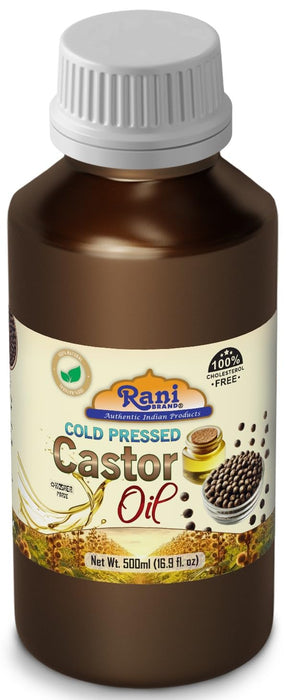 Rani Castor Oil 16.9 Ounce (500ml) Cold Pressed | 100% Natural | NON-GMO | Kosher | Vegan | Gluten Free | Indian Origin
