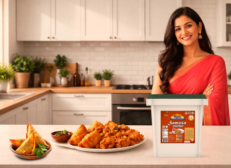 Rani Samosa Chutney (Sweet, Sour & Spicy Dipping Sauce) 176oz (11lbs) 5kg Bulk Bucket, Ready to eat, Vegan ~ Gluten Free | NON-GMO | Kosher | No Colors | Indian Origin