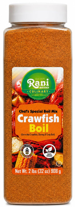 Rani Crawfish Boil (Extra Hot Crawfish, Shrimp & Crab Boil) 32oz (2lbs) 908g PET Jar ~ Gluten Free | NON-GMO | Kosher | Vegan | Product of USA