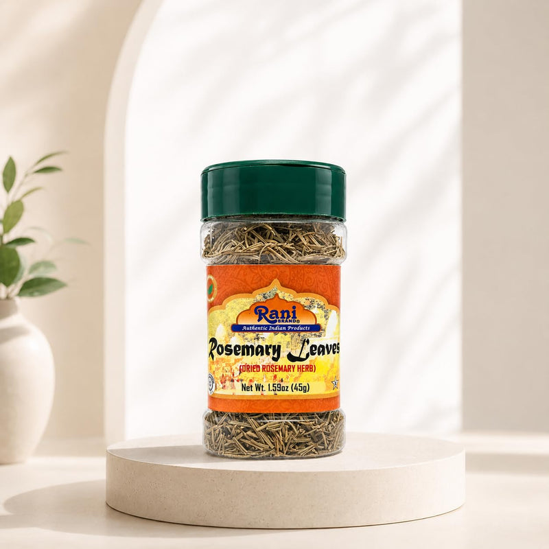 Rani Dried Rosemary Leaves 1.5oz (45g) PET Jar ~ All Natural | Gluten Friendly | NON-GMO | Kosher | Vegan | Indian Origin