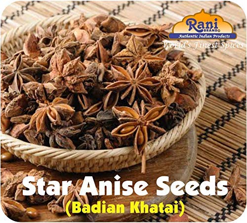 Rani Star Anise Seeds, Whole Pods (Badian Khatai) Spice 1.25oz (35g) PET Jar ~ All Natural | Gluten Friendly | NON-GMO | Vegan | Kosher | Indian Origin