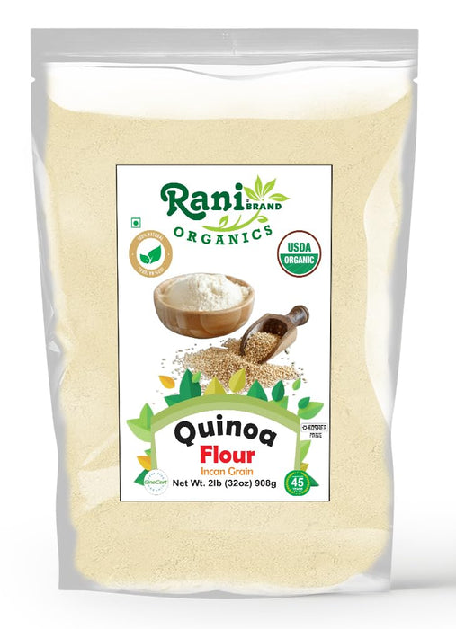 Rani Organic Quinoa Flour (Incan Grain) 32oz (2lbs) 908g ~ All Natural | Vegan | Gluten Friendly | NON-GMO | Kosher | Indian Origin | USDA Certified Organic