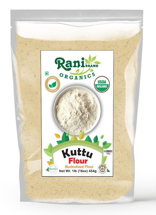 Rani Organic Kuttu (Buckwheat) Flour 16oz (1lb) 454g ~ All Natural | Gluten Friendly | NON-GMO | Kosher | Vegan | Indian Origin | USDA Organic Certified