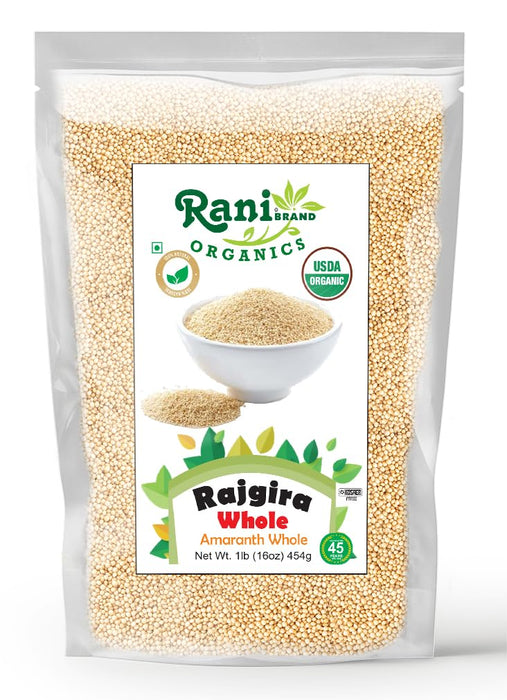 Rani Organic Rajgara Whole (Amaranth Whole) 16oz (1lb) 454g ~ All Natural | Vegan | Gluten Friendly | NON-GMO | Kosher | Indian Origin | USDA Organic Certified