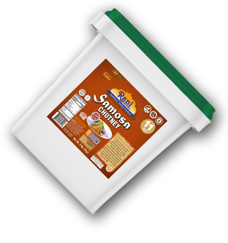 Rani Samosa Chutney (Sweet, Sour & Spicy Dipping Sauce) 176oz (11lbs) 5kg Bulk Bucket, Ready to eat, Vegan ~ Gluten Free | NON-GMO | Kosher | No Colors | Indian Origin