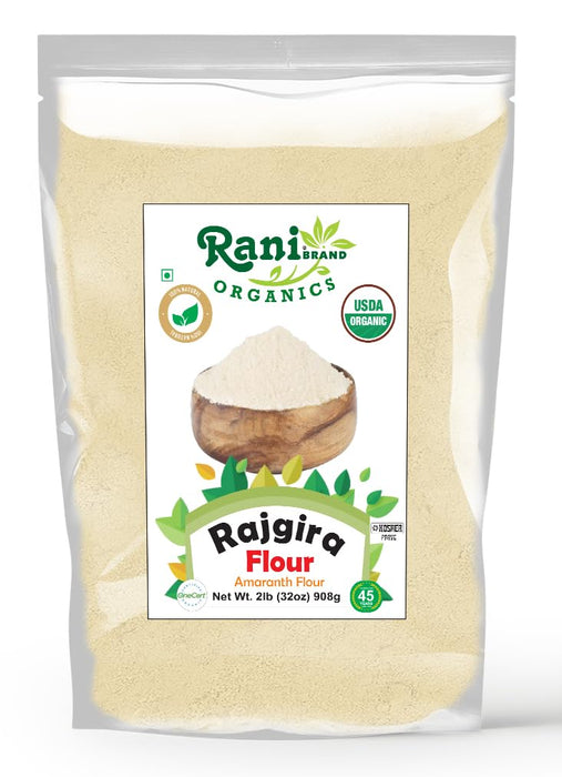 Rani Organic Rajgara Flour (Amaranth Flour) 32oz (2lbs) 908g Bulk ~ All Natural | Vegan | Gluten Friendly | NON-GMO | Kosher | Indian Origin | USDA Organic Certified