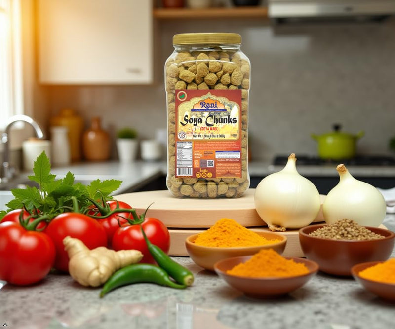 Rani Soya Chunks Nuggets (High Protien) Vadi, 31oz (1.9lbs) 900g ~ All Natural, Salt-Free | Vegan | No Colors | Gluten Friendly | NON-GMO | Kosher | Indian Origin | Meat Alternate Substitute