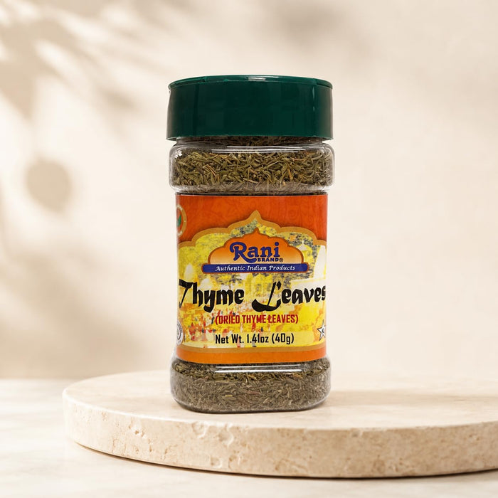 Rani Dried Thyme Leaves 1.94oz (55g) PET Jar ~ All Natural | Gluten Friendly | NON-GMO | Kosher | Vegan | Indian Origin
