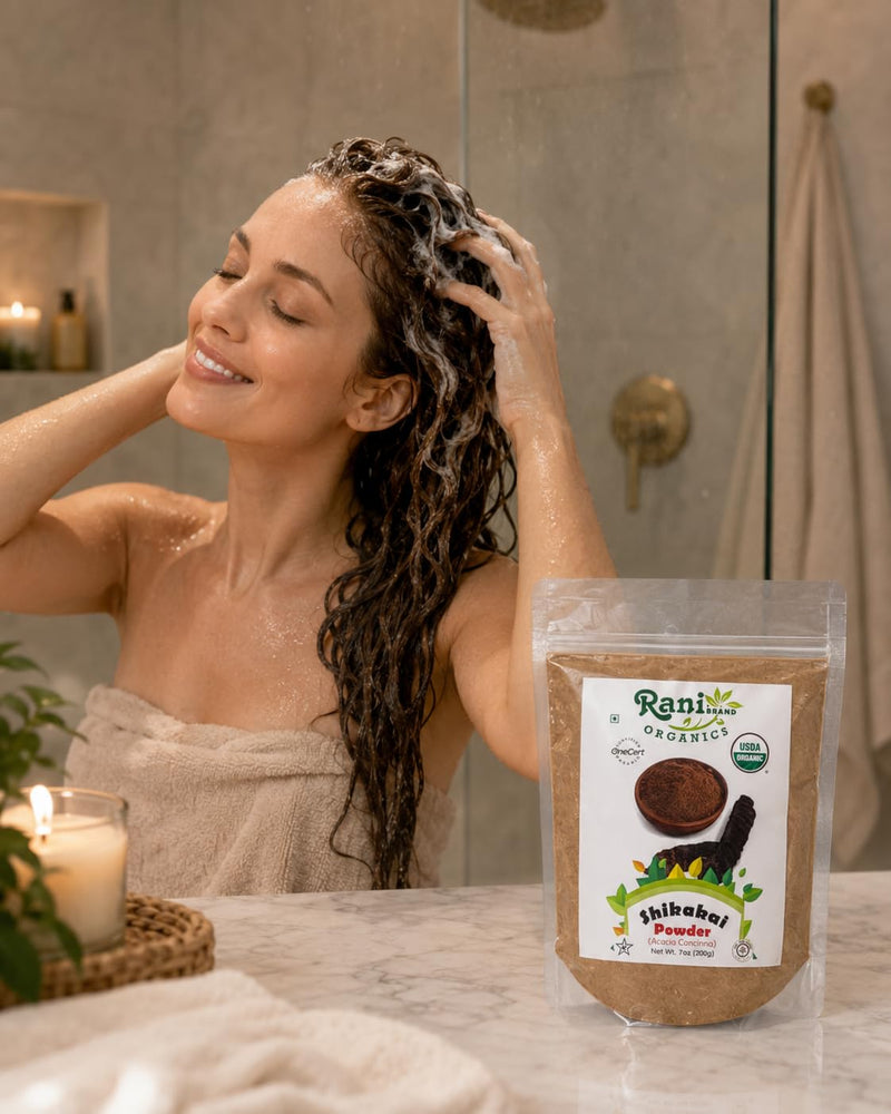 Rani Organic Shikakai Powder (Acacia Concinna) 7oz (200g) ~ All Natural | Vegan | Gluten Friendly | NON-GMO | Indian Origin | USDA Certified Organic