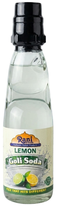 Rani Lemon Goli Soda 6.7 fl oz (200 ml) Glass Bottle with Marble Seal, Pack of 6 ~ Vegan | Gluten Free | Non-GMO | Indian Origin