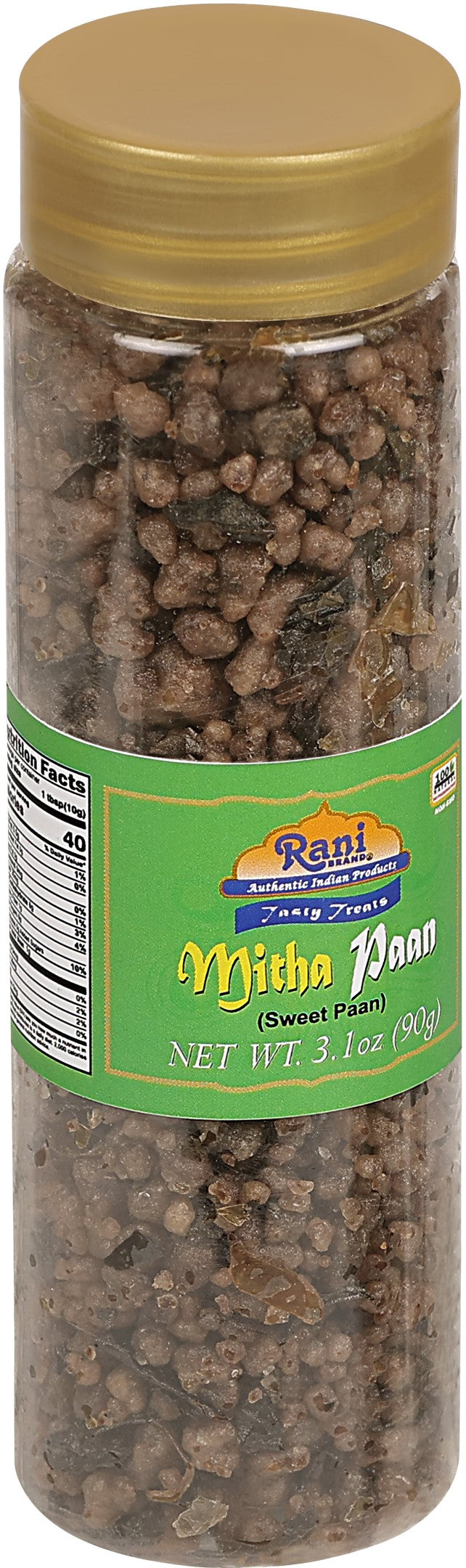 Rani Mitha Paan (Sweet Paan) 3.1oz (90g) PET Jar ~ Indian After Meal Digestive Treat | Vegan | Gluten Friendly | NON-GMO | Indian Origin