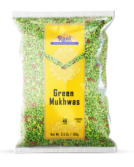 Rani Green Mukhwas (Special Digestive Treat) 3.5oz (100g) ~ Vegan | Kosher | Indian Candy Mouth Freshener