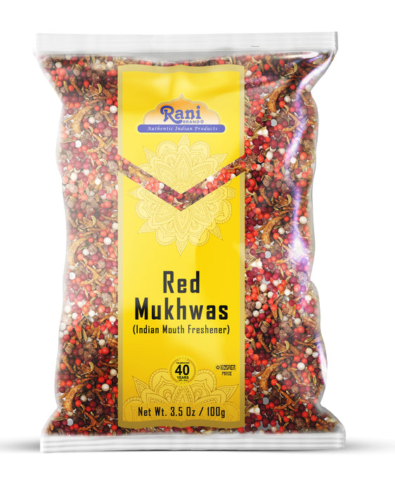 Rani Red Mukhwas (Special Digestive Treat) 3.5oz (100g) ~ Vegan | Kosher | Indian Candy Mouth Freshener