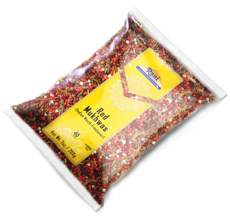 Rani Red Mukhwas (Special Digestive Treat) 7oz (200g) ~ Vegan | Indian Candy Mouth Freshener