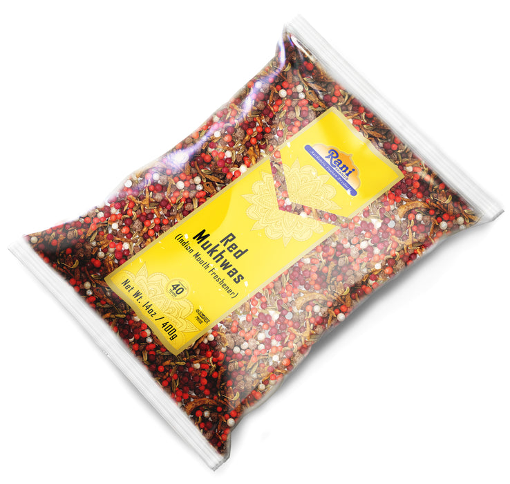 Rani Red Mukhwas (Special Digestive Treat) 14oz (400g) ~ Vegan | Indian Candy Mouth Freshener