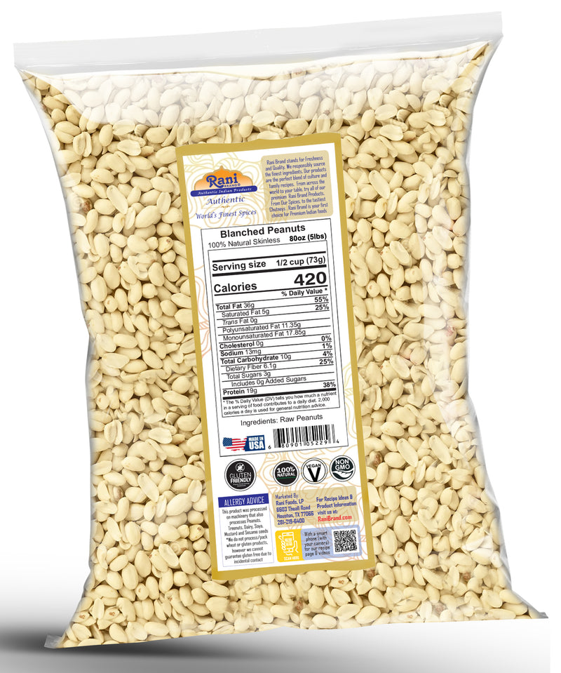 Rani Blanched Peanuts {4 Sizes Available}