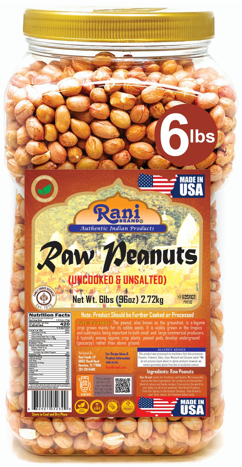 Rani Peanuts, Raw Whole With Skin 96oz