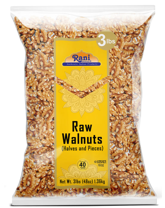 Rani Raw Walnuts, Halves and Pieces 48oz (3lbs) 1.36kg ~ All Natural | Vegan | Kosher | Gluten Friendly | Fresh Product of USA