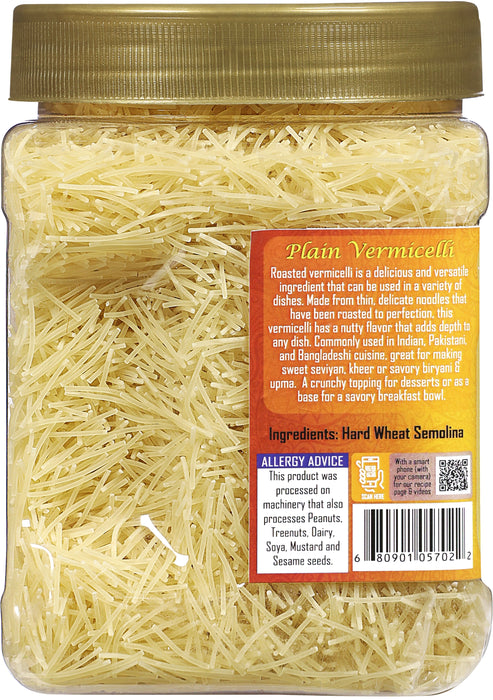 Rani Plain Vermicelli (Wheat Noodles) 12.25oz (350g) PET Jar ~ All Natural | Vegan | NON-GMO | Indian Origin