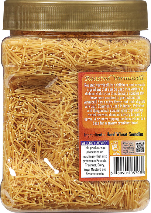 Rani Roasted Vermicelli (Roasted Wheat Noodles) 12.25oz (350g) PET Jar ~ All Natural | Vegan | NON-GMO | Indian Origin