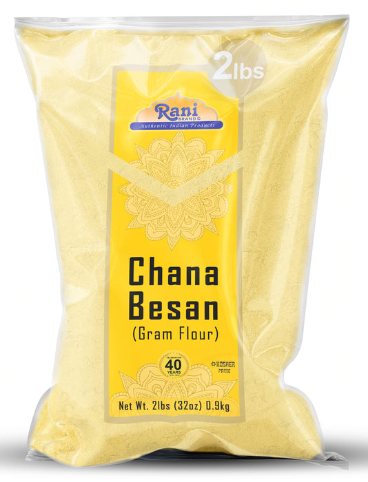 Rani Chana Besan (Chickpeas Flour, Gram) 32oz (2lbs) 908g ~ All Natural | Vegan | Gluten Friendly | NON-GMO | Kosher | Indian Origin