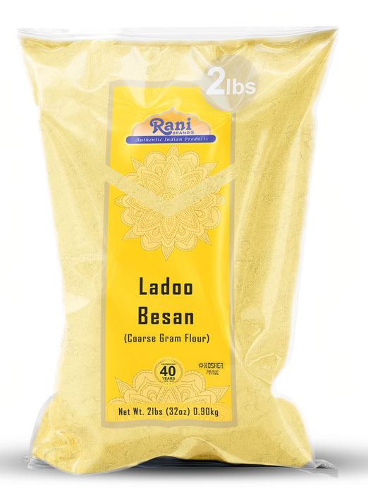 Rani Ladoo Besan (Coarse Gram Glour) 32oz (2lbs) 908g ~ All Natural | Vegan | Gluten Friendly | NON-GMO |Kosher | Indian Origin