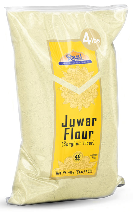 Rani Juwar (Sorghum) Flour, 64oz (4lbs) 1.81kg Bulk ~ All Natural, Salt-Free | Vegan | No Colors | Gluten Friendly | NON-GMO | Kosher | Indian Origin