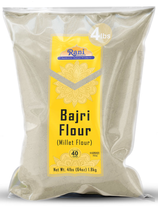 Rani Bajri Flour (Pearl Millet) 64oz (4lbs) 1.81kg Bulk ~ All Natural | Vegan | Gluten Friendly | NON-GMO | Kosher | Indian Origin