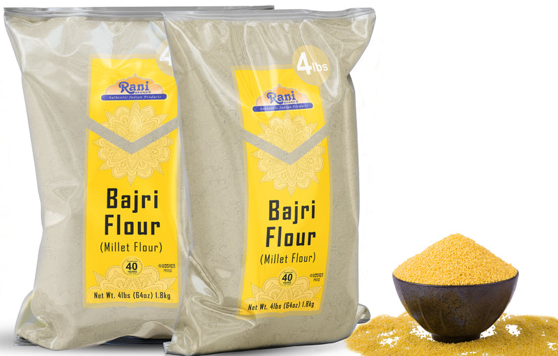 Rani Bajri Millet Flour (Pearl Millet) 64oz (4lbs) 1.81kg Bulk ~ All Natural | Vegan | Gluten Friendly | NON-GMO | Kosher | Indian Origin
