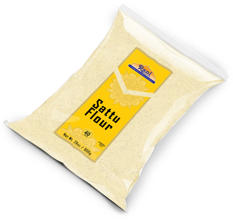Rani Sattu Flour (Roasted Chana Gram) 28oz (800g) ~ Natural, Salt-Free | Vegan | No Colors | Gluten Friendly | NON-GMO | Kosher | Indian Origin