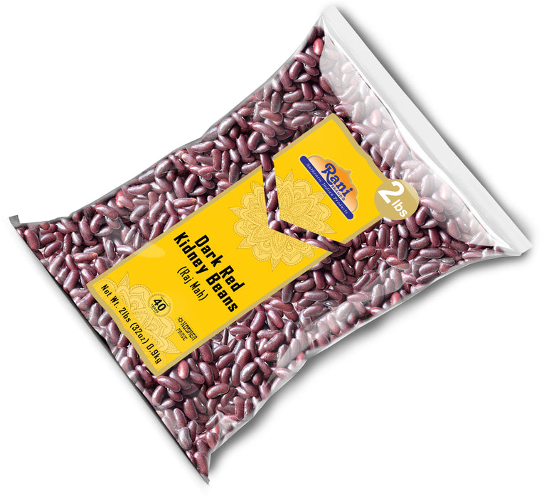 Rani Red Kidney Beans, Dark 32oz (2lbs) 908g ~ All Natural | Vegan | Gluten Friendly | NON-GMO | Kosher | Raj Mah