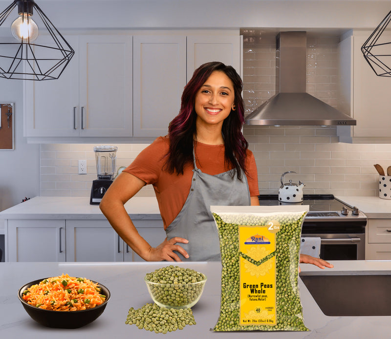 Rani Green Peas Whole, Dried (Vatana, Matar) 2lbs (32oz) ~ All Natural | Vegan | Gluten Friendly | Kosher | Product of USA