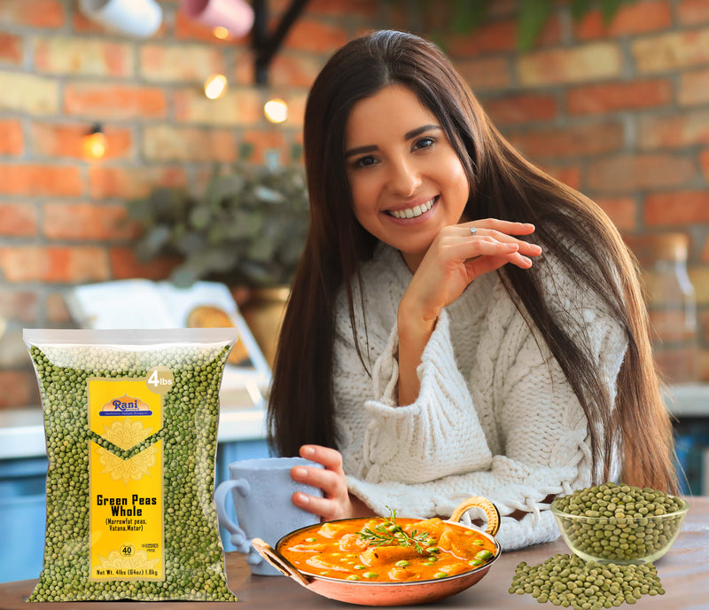Rani Green Peas Whole, Dried (Vatana, Matar) 4lbs (64oz) ~ All Natural | Vegan | Gluten Friendly | Kosher | Product of USA