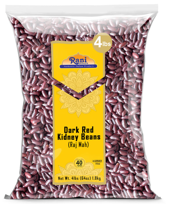 Rani Red Kidney Beans, Dark 64oz (4lbs) 1.81kg Bulk ~ All Natural | Vegan | Gluten Friendly | NON-GMO | Kosher | Raj Mah