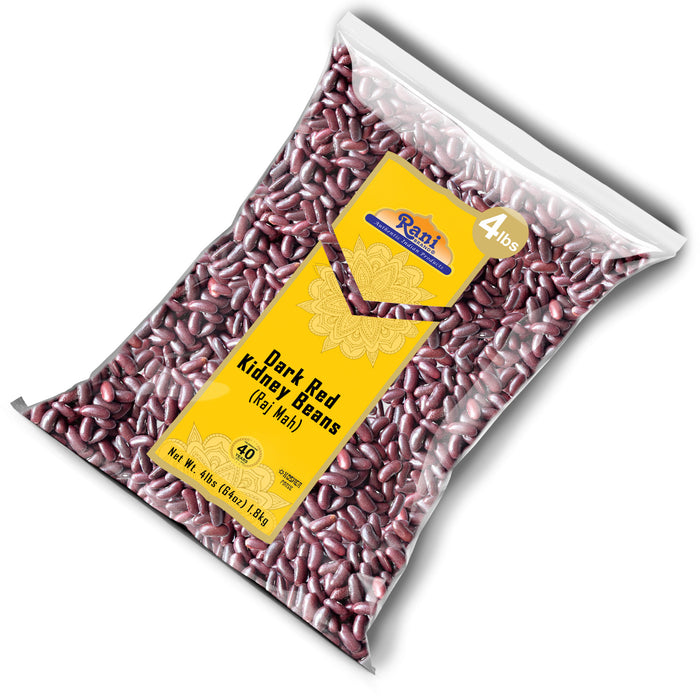 Rani Red Kidney Beans, Dark 64oz (4lbs) 1.81kg Bulk ~ All Natural | Vegan | Gluten Friendly | NON-GMO | Kosher | Raj Mah