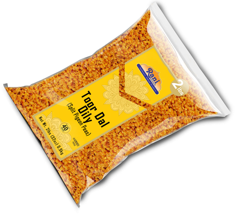 Rani Toor Dal (Split Pigeon Peas) Oily, 32oz (2lbs) 908g ~ All Natural | Gluten Friendly | NON-GMO | Kosher | Vegan | Indian Origin