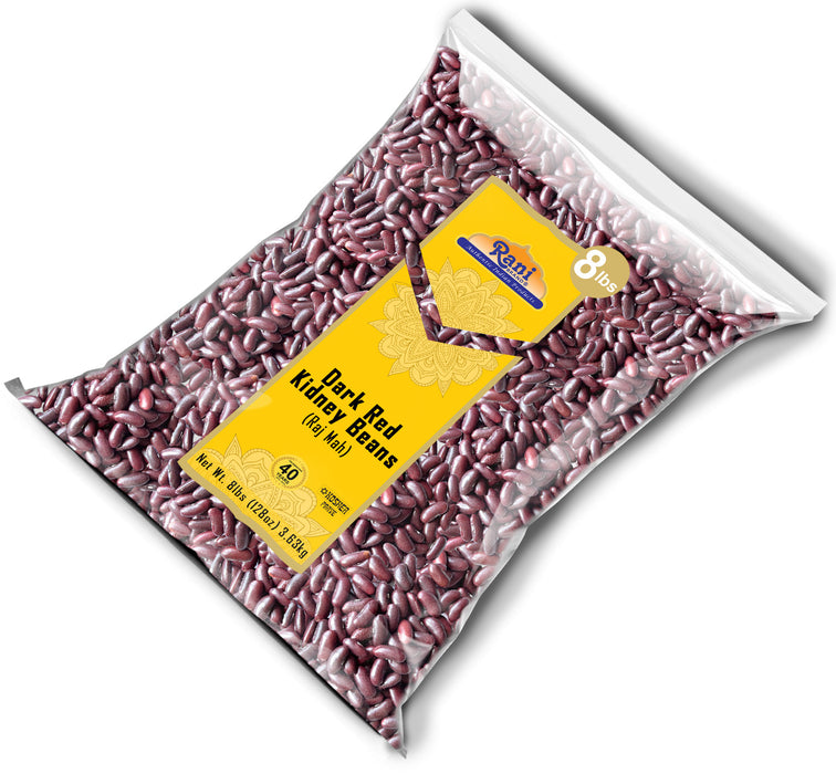 Rani Red Kidney Beans, Dark 128oz (8lbs) 3.63kg Bulk ~ All Natural | Vegan | Gluten Friendly | NON-GMO | Kosher | Raj Mah