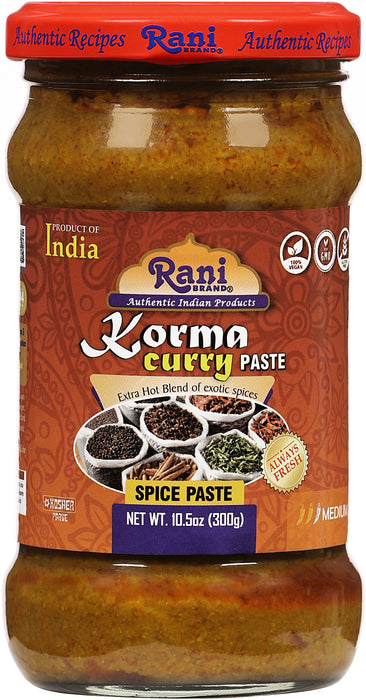 Rani Korma Curry Cooking Spice Paste 10.5oz (300g) Glass Jar, Pack of 5+1 FREE ~ No Colors | All Natural | NON-GMO | Kosher | Vegan | Gluten Free