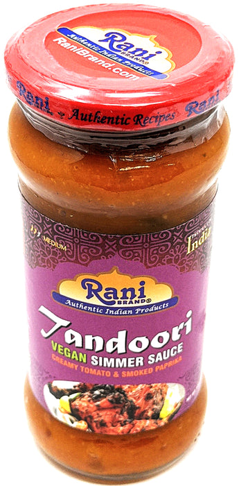 Rani Tandoori Vegan Simmer Sauce (Creamy Tomato & Smoked Paprika) 14oz (400g) Glass Jar ~ Easy to Use | Vegan | No Colors | All Natural | NON-GMO | Gluten Free | Indian Origin